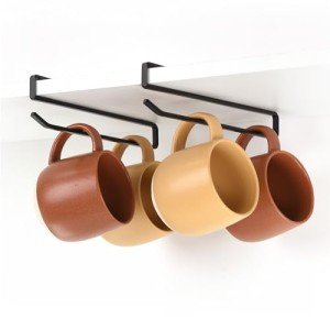 Coffee Mug Hanger for Cabinet Shelf (2 Pack)