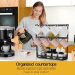 Sturdy Coffee Mug Holder with Movable Hooks