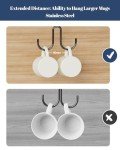 Under Cabinet Mug Hooks - 3 Pack