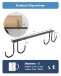 Under Cabinet Mug Hooks - 3 Pack