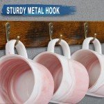 Rustic Coffee Mug Holder Rack - 2 Pack