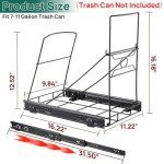 Pull-Out Stainless Steel Trash Can Organizer
