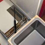 Double 35 Quart Under Cabinet Pullout Trash Cans