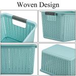 9 Pack Plastic Storage Baskets for Home Organization