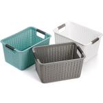 9 Pack Plastic Storage Baskets for Home Organization