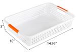 Lawei 8 Pack Large Plastic Storage Baskets