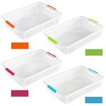 Lawei 8 Pack Large Plastic Storage Baskets
