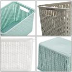 9-Pack Plastic Storage Baskets with Handles