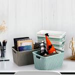 9-Pack Plastic Storage Baskets with Handles