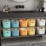 10-Pack Colorful Plastic Storage Bins for Organizing