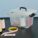 Obstnny Clear Latching Storage Bins with Handles