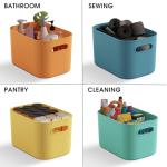 10-Pack Colorful Plastic Storage Bins for Organizing