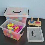 Obstnny Clear Latching Storage Bins with Handles