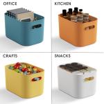 10-Pack Colorful Plastic Storage Bins for Organizing