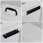 Obstnny Clear Latching Storage Bins with Handles