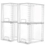Clear Stackable Storage Drawers - 4 Pack