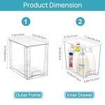 Clear Stackable Storage Drawers - 4 Pack