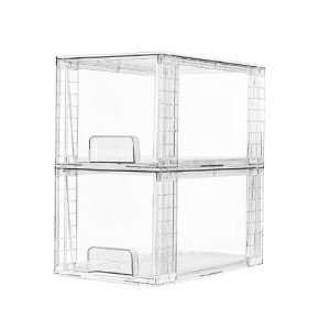 Vtopmart 2 Pack Stackable Acrylic Storage Drawers