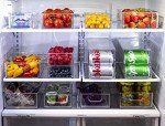 16-Piece Stackable Refrigerator Organizer Bin Set