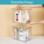 Clear Stackable Storage Drawers - 4 Pack