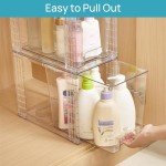 Clear Stackable Storage Drawers - 4 Pack