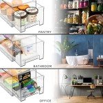Clear Stackable Fridge Organizer Bins (2 Pack)
