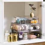 Clear Stackable Fridge Organizer Bins (2 Pack)