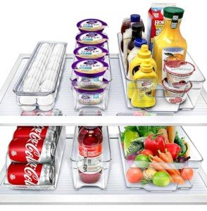 Sorbus Stackable Fridge and Freezer Organizer Bins