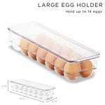 Sorbus Stackable Fridge and Freezer Organizer Bins