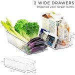Sorbus Stackable Fridge and Freezer Organizer Bins