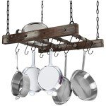 J JACKCUBE Hanging Pot Rack with 16 Hooks