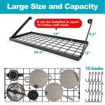 Wall-Mounted Pots and Pans Organizer with Hooks