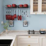 Wall-Mounted Pot Rack Set with Towel Bar