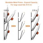 2-Pack Wall-Mounted Pot Lid Organizer Rack