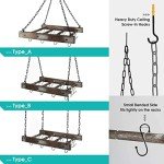 J JACKCUBE Hanging Pot Rack with 16 Hooks
