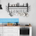 Wall-Mounted Pot Rack Set with Towel Bar