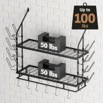 30-Inch Wall Mounted Pot Rack with Hooks