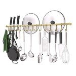 Stainless Steel Kitchen Utensil Hanger with Hooks