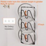 2-Pack Wall-Mounted Pot Lid Organizer Rack