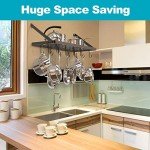 Wall-Mounted Pots and Pans Organizer with Hooks