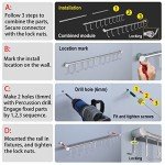 Stainless Steel Kitchen Utensil Hanger with Hooks