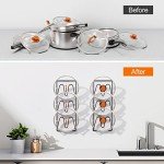 2-Pack Wall-Mounted Pot Lid Organizer Rack