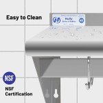 Stainless Steel Wall-Mounted Shelf with 9 Hooks