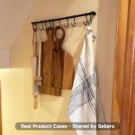 Stainless Steel Kitchen Utensil Hanger with Hooks