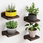 Rustic 5x5 Inch Floating Wall Shelf Set of 4