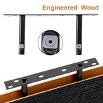Black Rustic Floating Wall Shelves - Set of 4