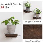 Rustic 5x5 Inch Floating Wall Shelf Set of 4