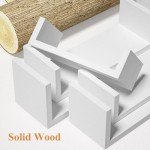 SRIWATANA Wash White Floating Shelf Set of 5