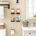 Rustic 5x5 Inch Floating Wall Shelf Set of 4