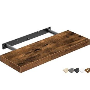 16-Inch Brown Floating Shelf for Any Room